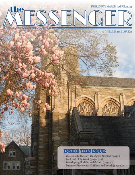 Feb / Mar / Apr Messenger 2013 by Bryn Mawr Presbyterian Church - Issuu