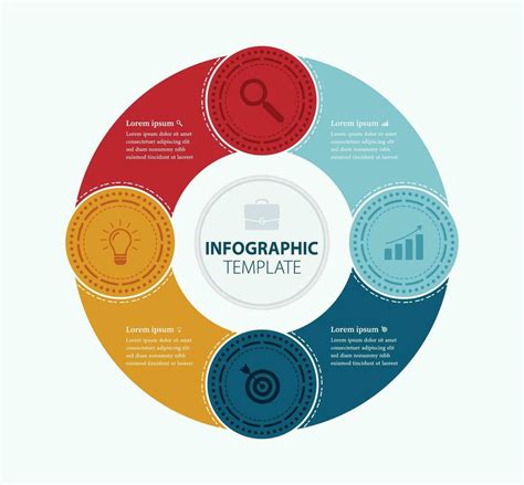 Business Infographic Template, Advertising Pie Chart, Four Steps ...