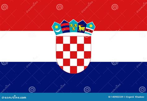 Croatian National Flag, Official Flag of Croatia Accurate Colors, True ...