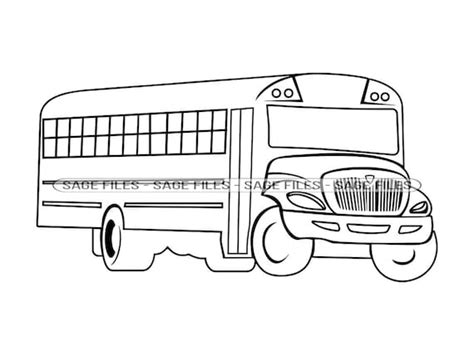 School Bus Outline SVG School Bus SVG School Bus Clipart - Etsy Canada