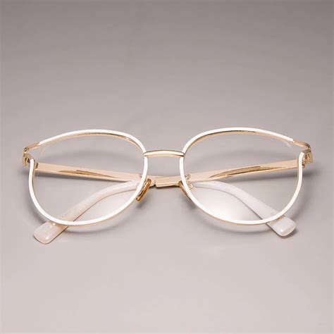 Wholesale Brand Cat Eye Glasses Frames Women Metal Optical EyeGlasses ...