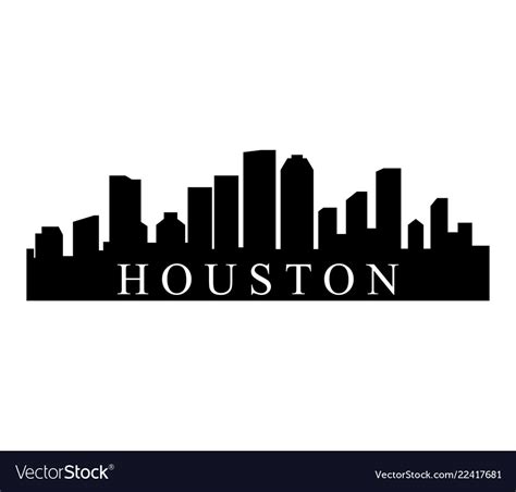 Houston Skyline Silhouette Free : Houston Skyline City Vector ...