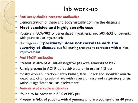 Myasthenia Gravis - Management