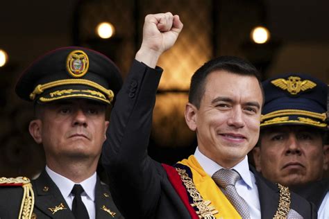 Daniel Noboa is sworn in as Ecuador's president, inheriting the ...