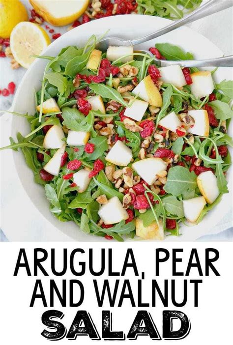 Arugula, Pear and Walnut Salad