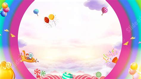 Colorful Balloon Fun Children Powerpoint Background For Free Download ...