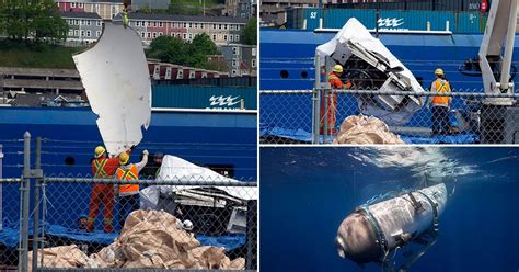 Imploded Titanic submarine seen for first time as pieces are brought ...