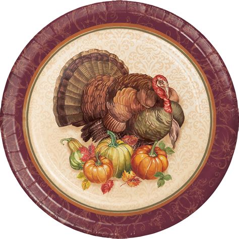 Thanksgiving Turkey 8 Ct 9" Dinner Plates - Walmart.com - Walmart.com