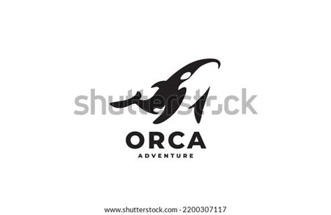 Orca Whale Sea Black White Logo Stock Vector (Royalty Free) 2200307117 ...