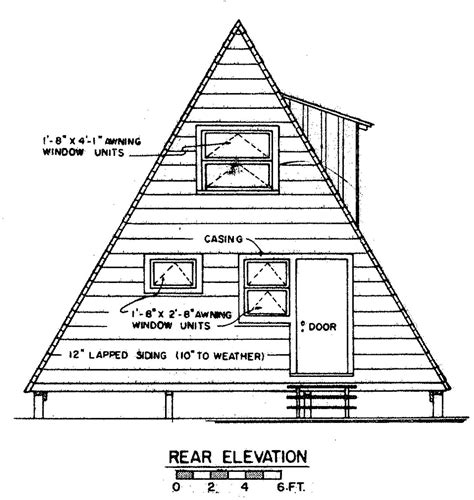 Free A Frame House Plan with Deck