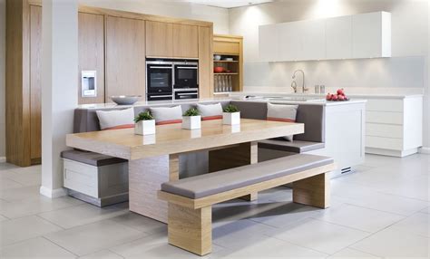 Sociable | Kitchens | Booth seating in kitchen, Kitchen island with ...