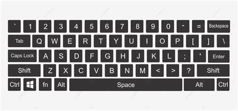 Keyboard Komputer Hitam Transparan, Papan Ketik Komputer, Vektor ...