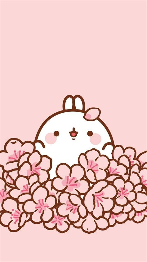 🔥 Free download Download Cute Kawaii Molang With Flowers Wallpaper ...