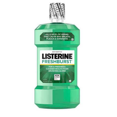 Listerine Freshburst Antiseptic Bad Breath Mouthwash, Spearmint, 1.5 L ...