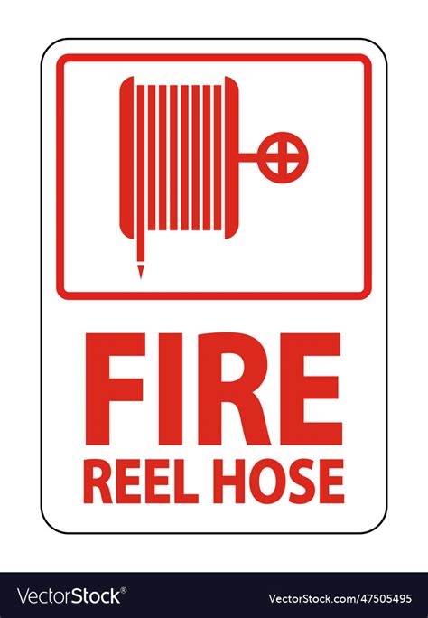 Fire reel hose sign isolate on white background Vector Image