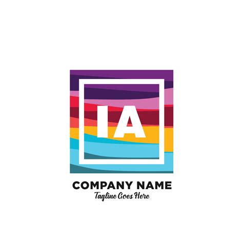 IA initial logo With Colorful template vector 21841860 Vector Art at ...