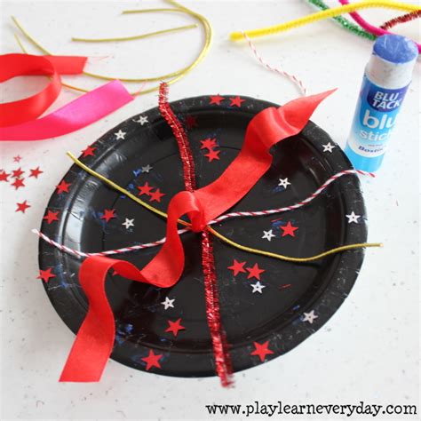 Paper Plate Firework Craft - Play and Learn Every Day