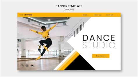 Free PSD | Banner template with dance studio