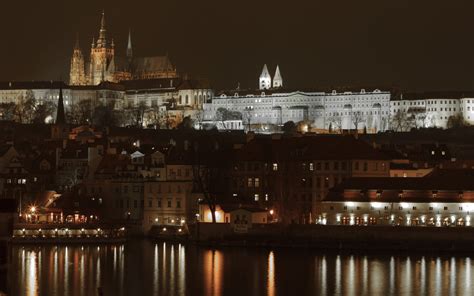 Prague At Night - Prague,Czech Republic | Hd Desktop Wallpaper