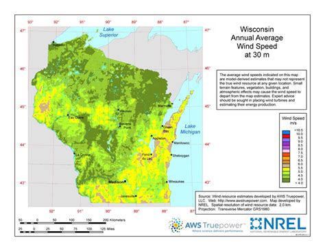 WINDExchange: Wisconsin 30-Meter Residential-Scale Wind Resource Map