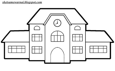 Sketsa Gambar Sekolah Simple Nursing - IMAGESEE