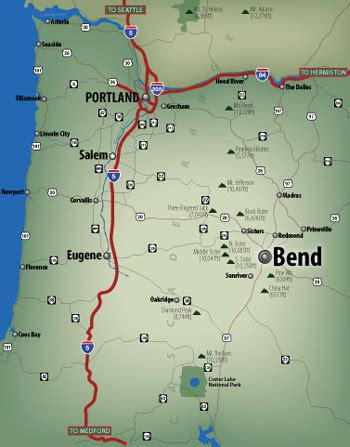 Map Of Bend Oregon Area