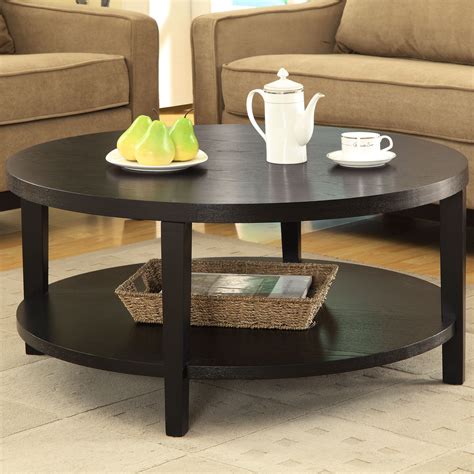 How The Black Wood Round Coffee Table Can Make Your Home Cozy And ...