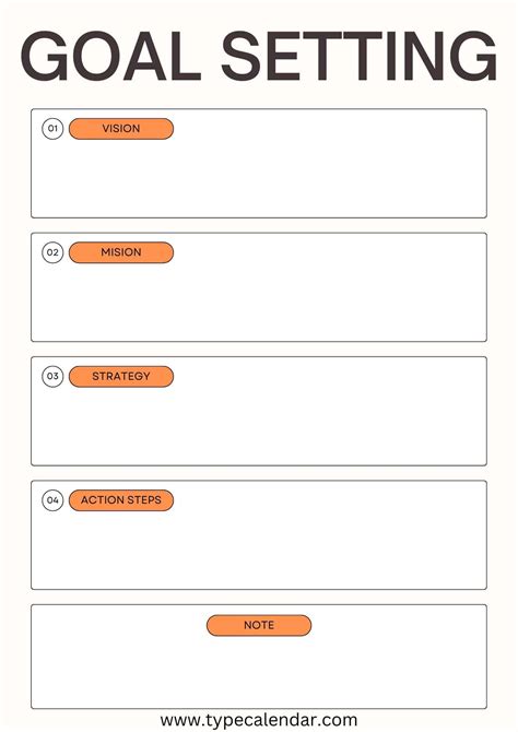 Template Printable Goal Setting Worksheet Printable Templates | The ...