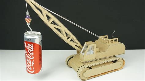 How to make Crawler Crane from Cardboard - YouTube