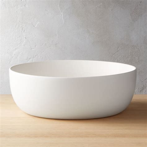 Crisp Matte White Serving Bowl + Reviews | CB2