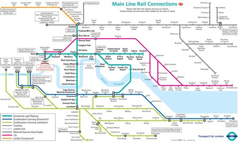 Docklands Mainline Rail Railway Map - MapSof.net