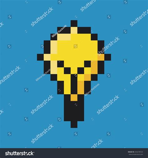 Light Bulb Pixel Art Business Idea Stock Vector (Royalty Free ...