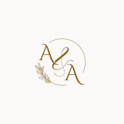 Aa Wedding Logo Vector Art, Icons, and Graphics for Free Download