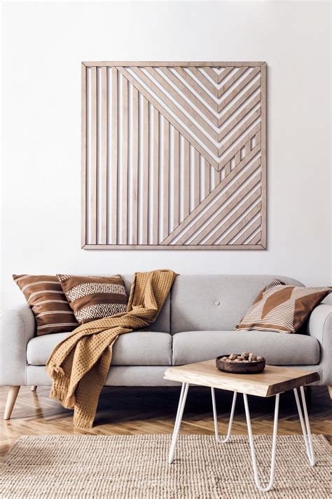 Geometric Wood Wall Art- Abstract Wooden Wall Art- Modern Wood Wall Art ...