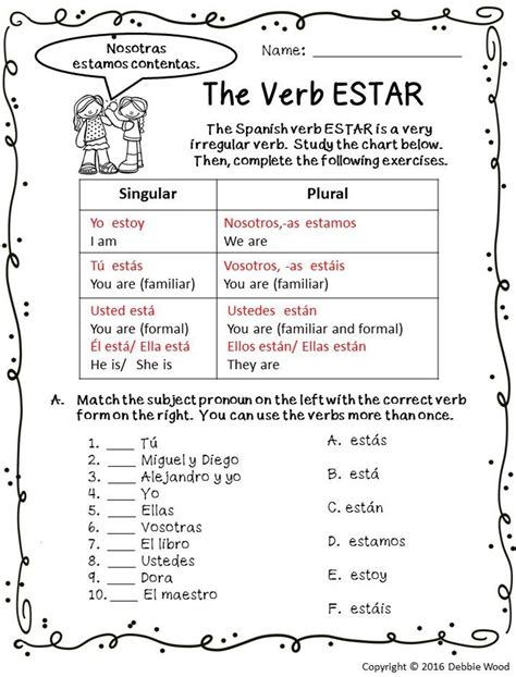 ESTAR with Emotions | Estar Posters and Worksheets | Spanish verbs ...