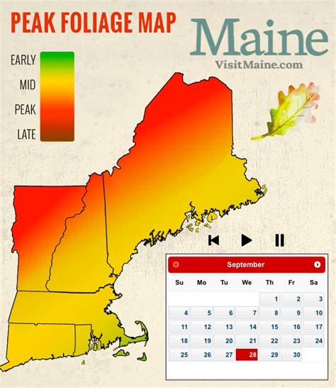 Peak Fall Foliage Map - New England Today