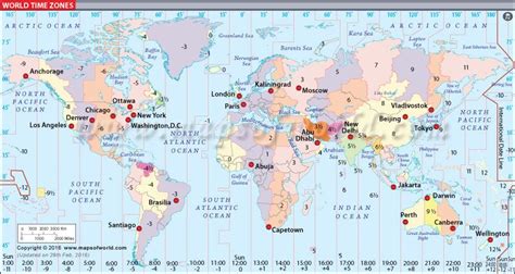 Time Zone Map, World Time Zones Map | Time zone map, World time zones ...