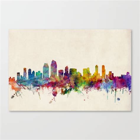 San Diego California Skyline Canvas Print by artPause - Michael ...