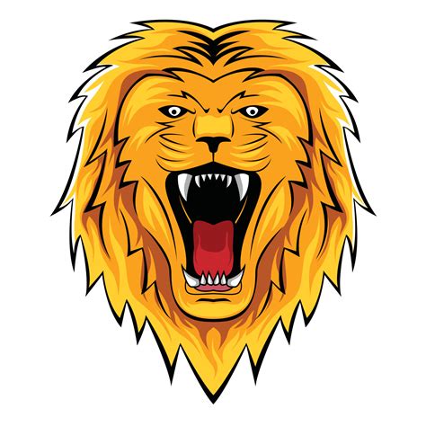 Lion Head Angry Roaring Illustration 16664899 Vector Art at Vecteezy