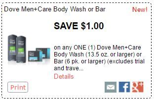 Dove Men + Care Coupons and Unilever Promo - Body Wash for $.99 - Super ...