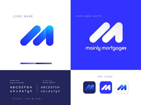 M modern letter logo design concept - Logo Design Branding by ...