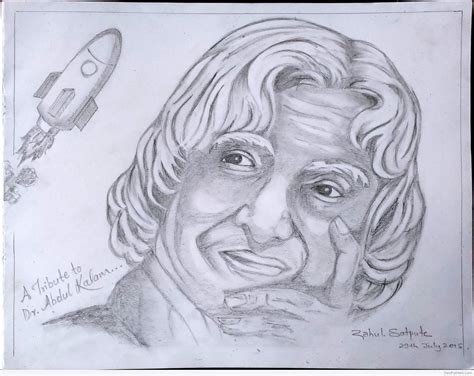 Perfect Pencil Sketch Of Missile Man Late SH.APJ Abdul Kalam Ji - Desi ...