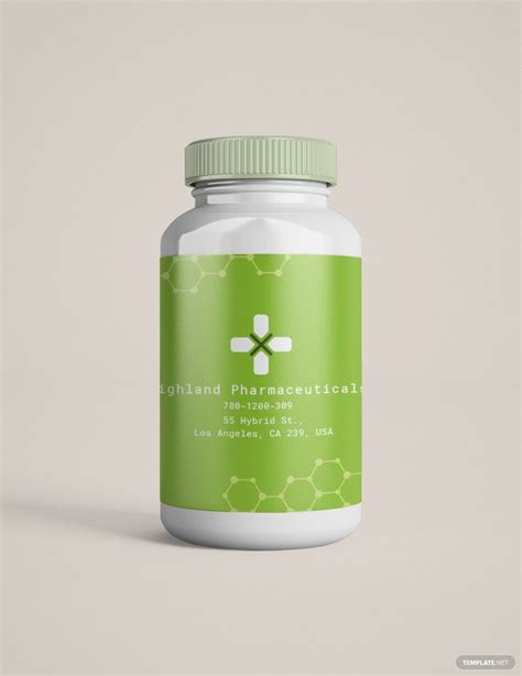 Pill Bottle Label Template in Photoshop, Illustrator, MS Word ...