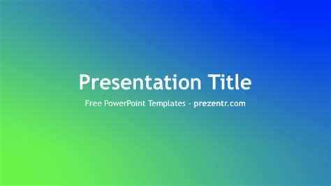 Free Blue to Green PowerPoint Template - Prezentr