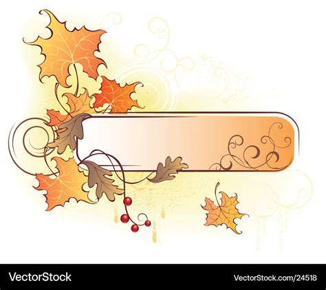 Banner with the autumn leaves Royalty Free Vector Image