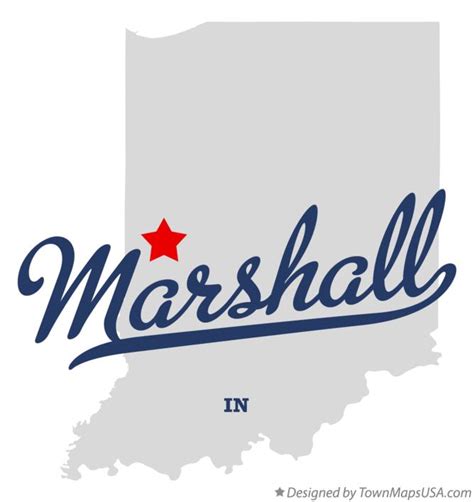 Map of Marshall, Parke County, IN, Indiana