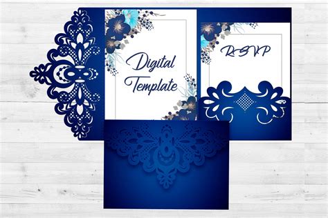 Lace Wedding Invitation Template Svg Files For Cricut Card | The Best ...