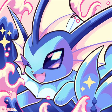 Vaporeon Fanart by LoulouVZ on DeviantArt