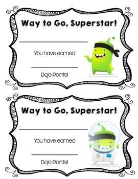 Class Dojo Point Certificates | Class dojo, Dojo points, Class dojo rewards