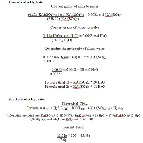 The Formula, Synthesis, and Analysis of Alum - Odinity